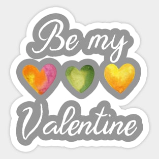 Be my Valentine - hearts Sticker